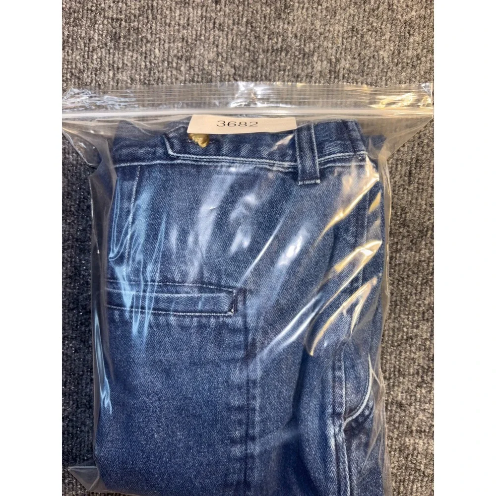 St. John's Bay Cropped Jeans Womens 22W Blue Authentic Relaxed‎ Fit Ankle Slit